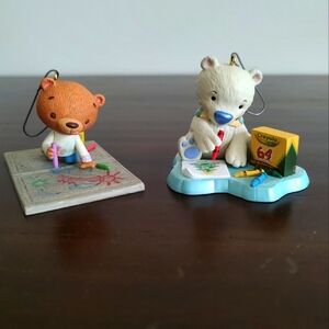 Hallmark Keepsake Ornaments Lot Of Two - Coloring Fun And Mommy's Little Artist